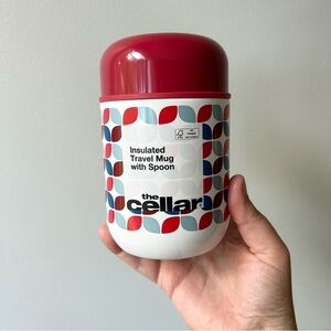 The Cellar insulated travel mug thermos with spoon sold at Macy’s